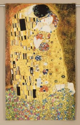 Afbeeldingen van Kiss - Klimt - Belgian Jacquard wall tapestry